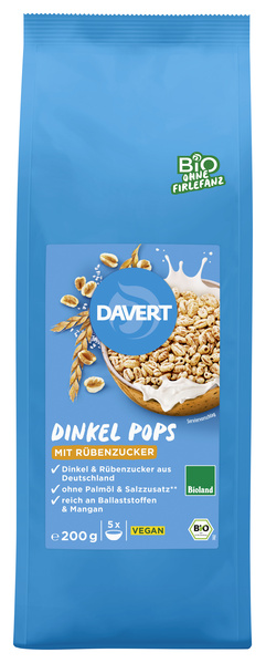 Davert DINKEL POPS MIT RÜBENZUCKER 200 g