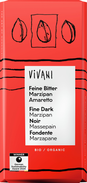 Vivani Feine Bitter Marzipan Amaretto 100 g