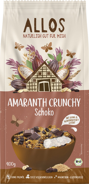 Allos Amaranth Crunchy Schokolade 400 g
