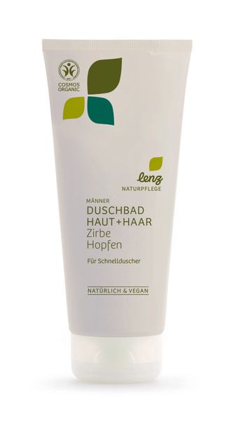 Lenz Naturpflege Männer Duschbad Haut + Haar Hopfen Zirbe 200 ml
