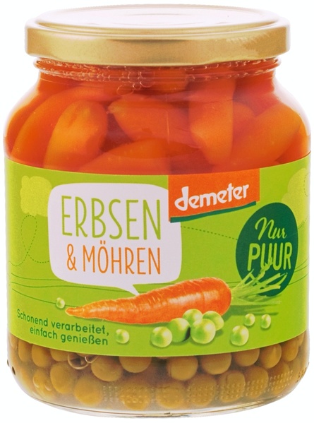 Nur Puur Erbsen & Möhren demeter 350 g