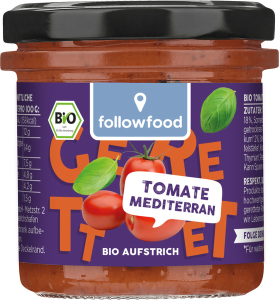 followfood Aufstrich Tomaten mit Kräutern 135 g
