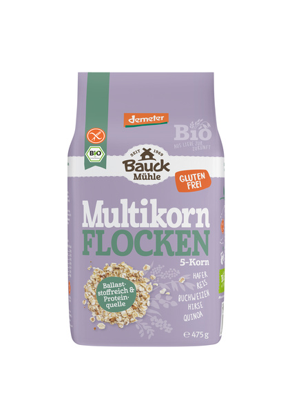 Bauck Mühle Multikornflocken 5-Korn Demeter glf 475 g