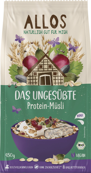 Allos Das Ungesüßte Protein-Müsli 450 g