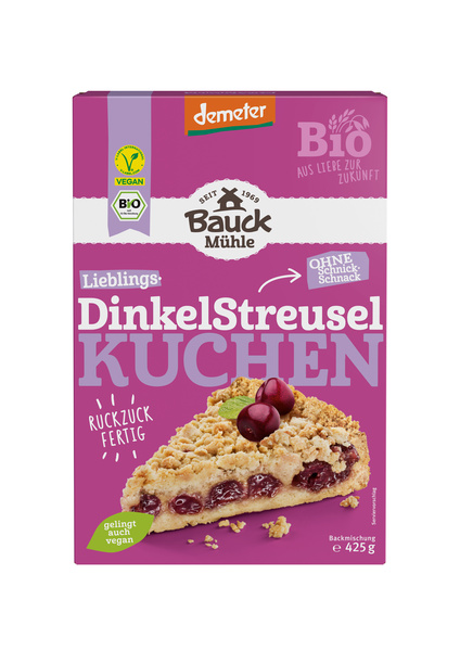 Bauck Mühle Dinkel Streuselkuchen Demeter 425 g