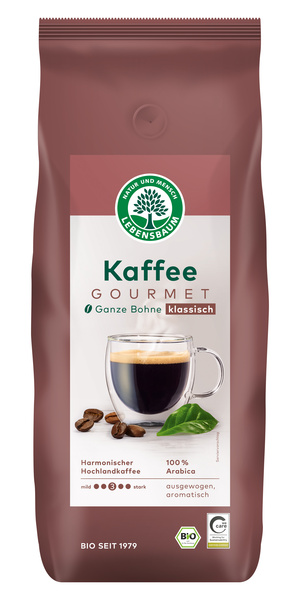 LEBENSBAUM Gourmet Kaffee klassisch Bohne 1 kg