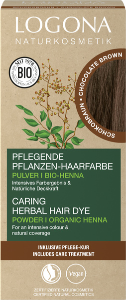 Logona Pflanzen-Haarfarbe Pulver Schokobraun 100 g