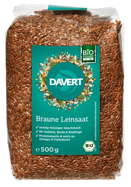 Davert Leinsaat braun 500 g