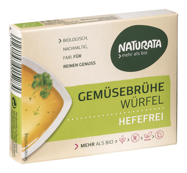 NATURATA Gemüse Brühwürfel hefefrei 6 Stück 72 g