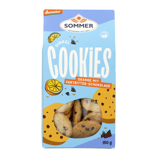 SOMMER BACKKUNST SEIT 1864 Dinkel Schoko Orange Cookies 150 g