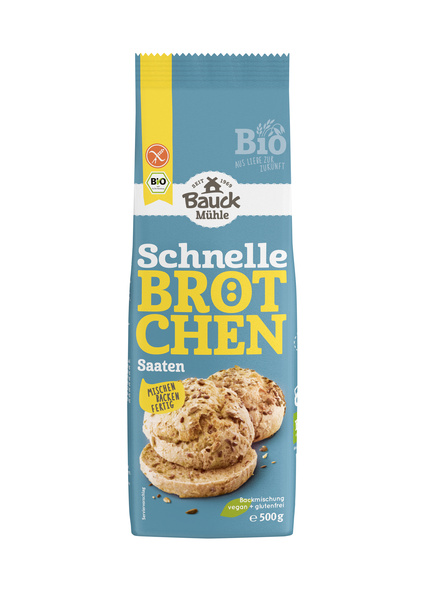 Bauck Mühle Schnelle Brötchen Saaten glutenfrei 500 g