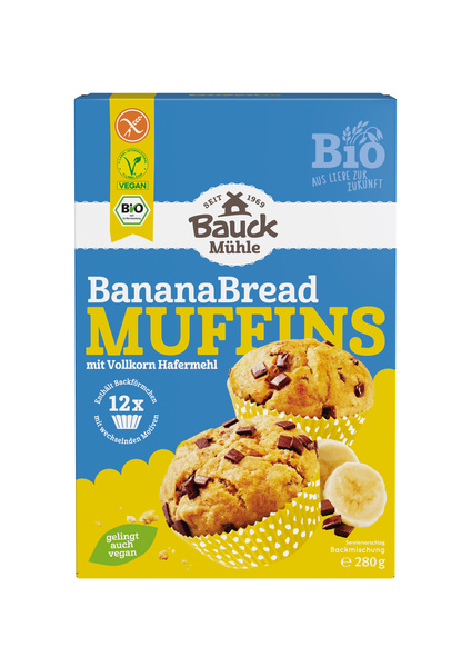 Bauck Mühle Banana Bread Muffins gf 280 g