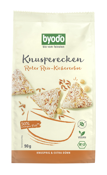 Byodo Knusperecken Roter Reis-Kichererbse glf 90 g