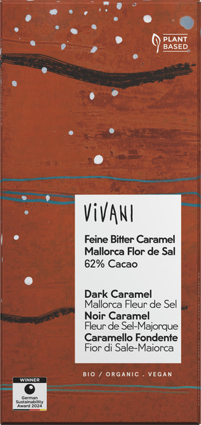 Vivani Feine Bitter Caramel Mallorca Flor de Sal 62% 80 g
