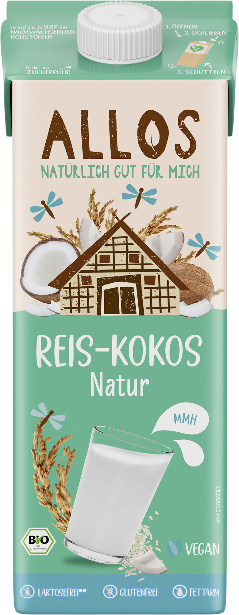 Allos Reis Kokosdrink Naturell 1 l