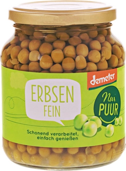 Nur Puur Erbsen fein dem. 350 g