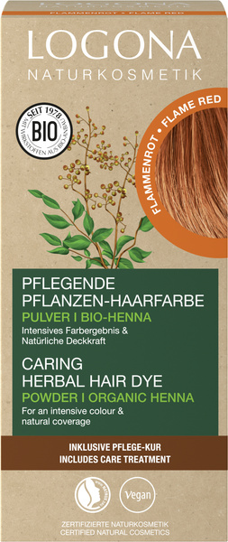 Logona Pflanzen-Haarfarbe Pulver Flammenrot 100 g