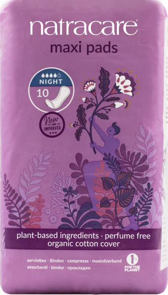 Natracare Damenbinden Maxi für die Nacht 10 Stück
