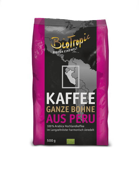 Biotropic Kaffee ganze Bohne aus Peru 500 g