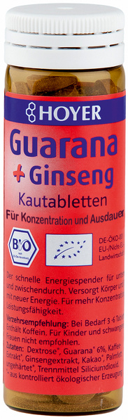HOYER Guarana & Ginseng Tabletten 30 Tabl.