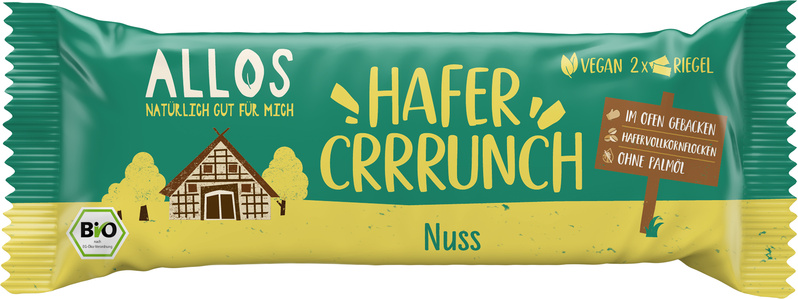 Allos Hafercrrrunch Riegel Nuss 50 g