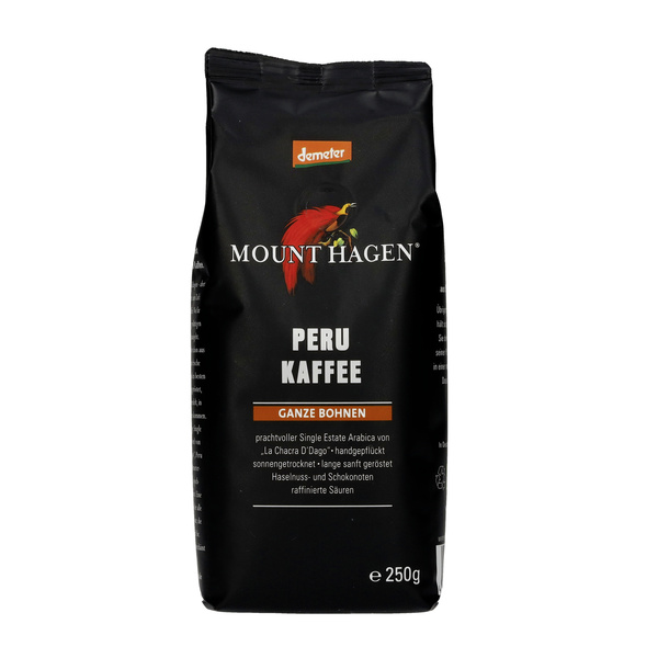 Mount Hagen Röstkaffee "Peru" ganze Bohne 250 g