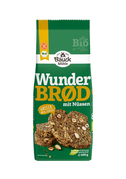 Bauck Mühle Wunderbrød Nüsse glf 600 g