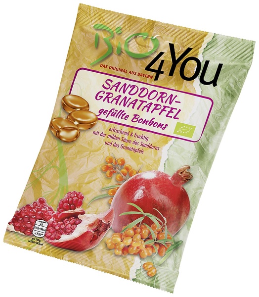 Bio4You Bonbon Sanddorn-Granatapfel 75 g