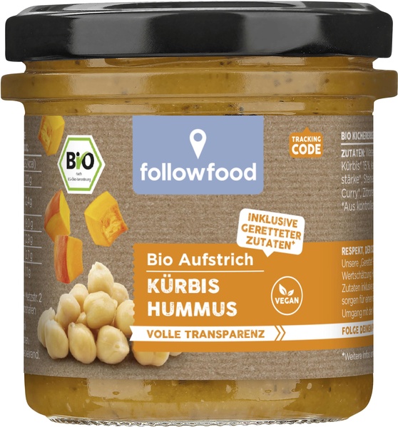 followfood Hummus Kürbis & Karotte 135 g