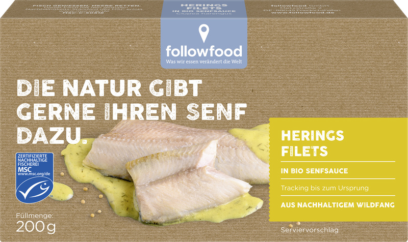 followfood Herings Filets in Bio Senfsauce 200 g