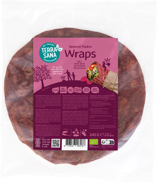 TerraSana Gemüsewraps mit Roter Bete 240 g