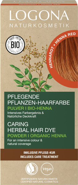 Logona Pflanzen-Haarfarbe Pulver Hennarot 100 g