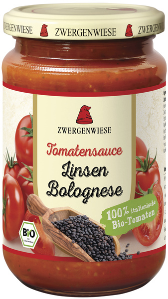 Zwergenwiese Tomatensauce Linsen Bolognese 340 ml
