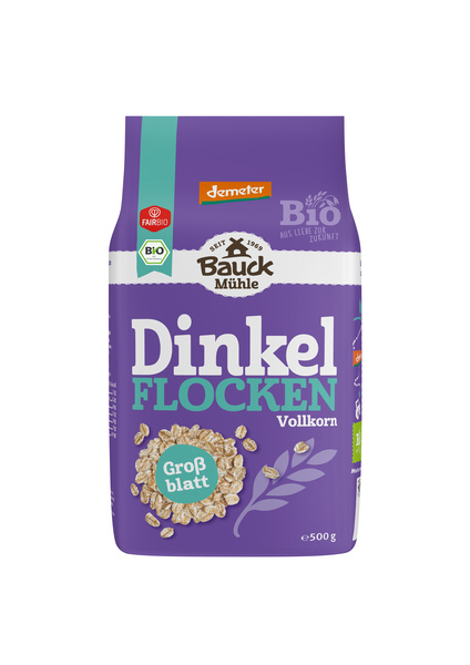 Bauck Mühle Dinkelflocken Großblatt Demeter 500 g