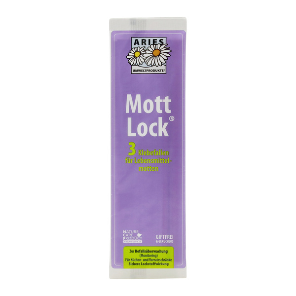 Aries Mottlock 3er Pack Klebefallen für Lebensmittelmotten 3 Stück