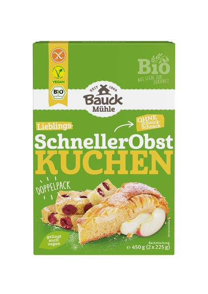 Bauck Mühle Schneller Obstkuchen gf 450 g