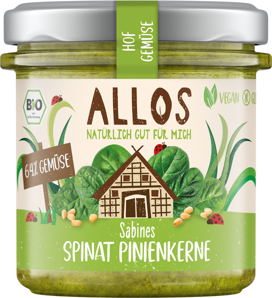 Allos Hof Gemüse Spinat Pinienkerne 135 g