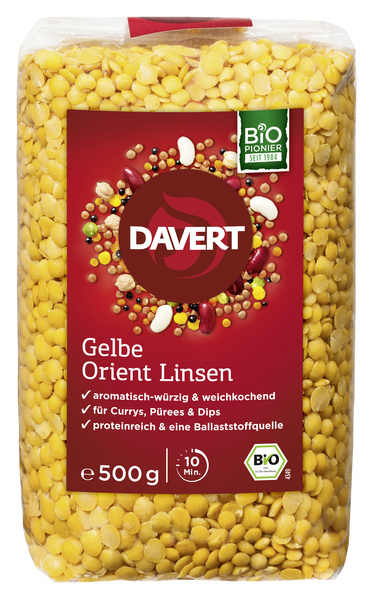 Davert Gelbe Orient Linsen 500 g