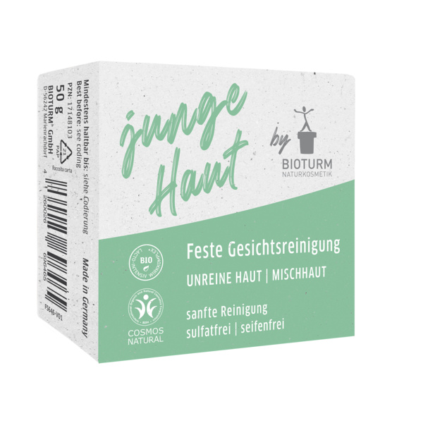BIOTURM Feste Gesichtsreinigung junge Haut 50 g