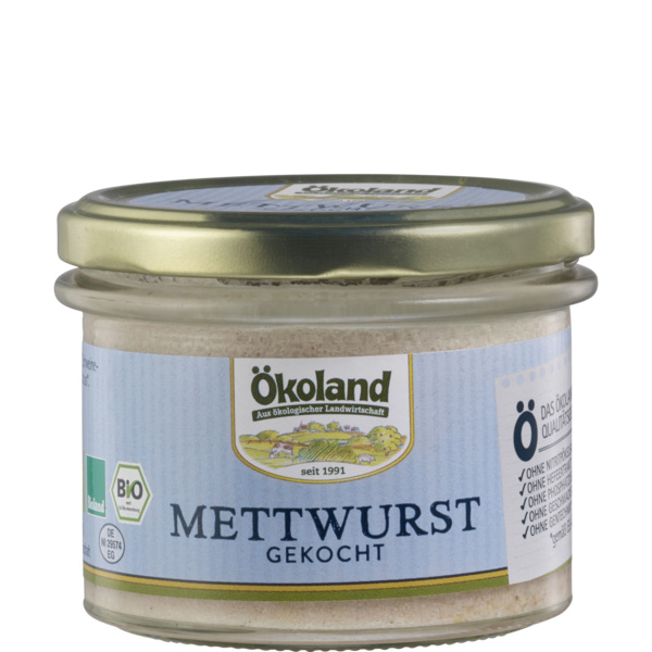 ÖKOLAND Mettwurst gekocht im Glas 160 g