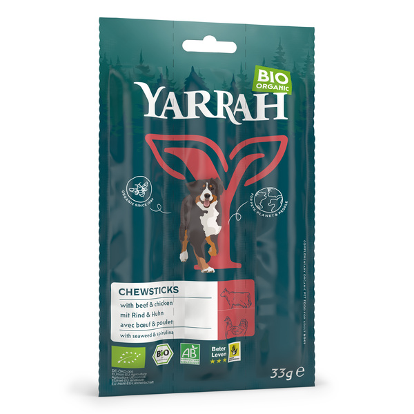 Yarrah Organic Petfood Hunde Kausticks Spirulina & Seetang 33 g
