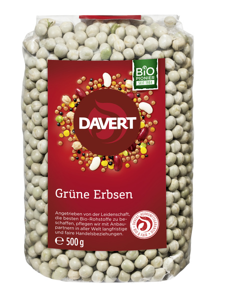 Davert Ganze grüne Erbsen 500 g