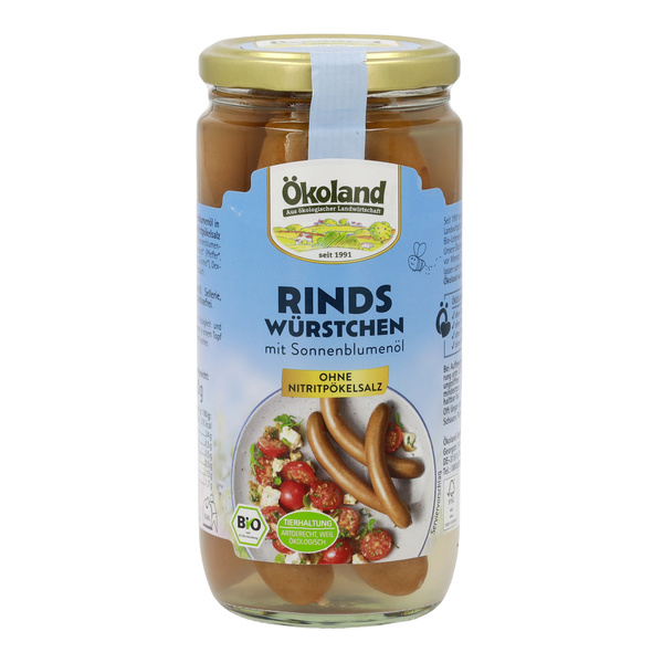 ÖKOLAND Rindswürstchen im Glas 380 g
