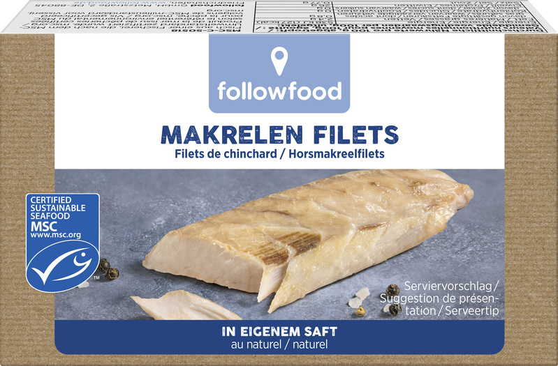 followfood Makrelen Filets in eigenem Saft (Wildfang) 125 g