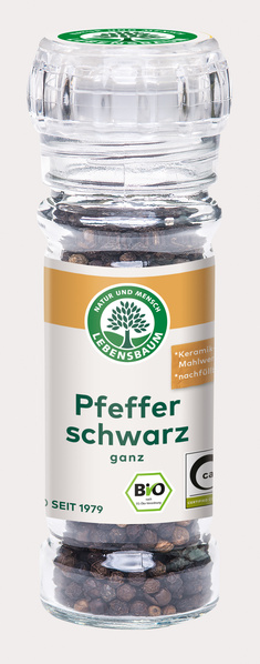 LEBENSBAUM Pfeffer schwarz ganz Mühle 45 g