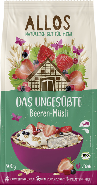 Allos Das Ungesüßte Beeren-Müsli 500 g