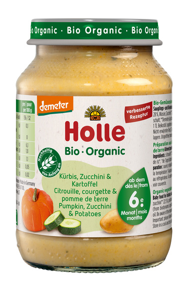 Holle  Kürbis & Zucchini mit Kartoffel 190 g