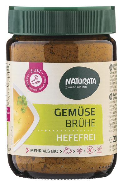 NATURATA Gemüsebrühe hefefrei Glas 200 g
