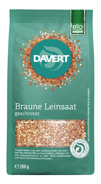 Davert Leinsaat braun geschrotet 200 g