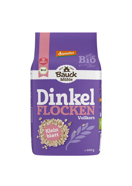 Bauck Mühle Dinkelflocken Kleinblatt Demeter 500 g